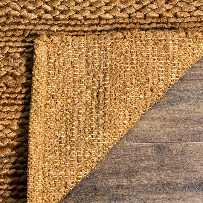 SAFAVIEH Natural Fiber Collection Runner Rug - 2'3" x 6', Gold, Handmade Jute, Braided Woven Design, Ideal for Living Room, Bedroom (NF212E)
