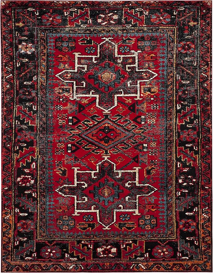 SAFAVIEH Area Rug 12x18 - Vintage Hamadan Collection - Large - Red & Multi, Traditional Persian Design, Non-Shedding & Easy to Clean, Ideal for Living Room, Bedroom, Dining Space (VTH211A)