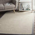 SAFAVIEH Area Rug 3x5 - Natural Fiber Collection - Marble & Dark Grey, Sisal, Woven Design with Border (NF143D)