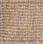 SAFAVIEH Area Rug 6' Square - Natural Fiber Collection - Natural & Ivory, Handmade Jute, Farmhouse Style, Chunky Textured Thick Pile (NF447N)