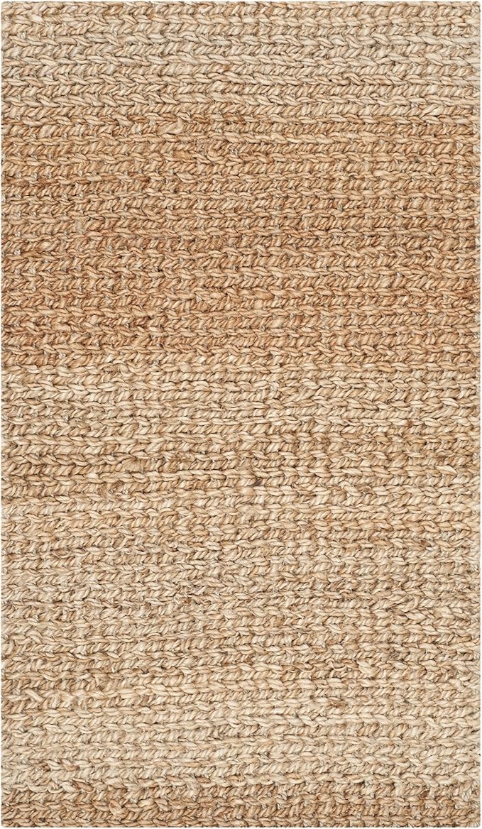 SAFAVIEH Natural Fiber Collection Accent Rug - 2' x 3', Natural, Handmade Farmhouse Jute, Ideal for High Traffic Areas in Entryway, Living Room, Bedroom (NF732A)