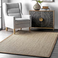 Nuloom Elijah Brown/Natural, 3' x 5', Basketweave, Seagrass, Soft and Textured, High Traffic, Stain Resistant, Easy Clean, Durable Area Rug for Bedroom, Living Room, Dining, Den, Foyer, Entryway