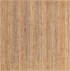 Unique Loom Braided Jute Collection Area Rug - Dhaka (5' 1" Square, Natural)
