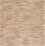 SAFAVIEH Natural Fiber Couture Collection Area Rug - 6' Square, Ivory & Natural, Handmade Jute, Ideal for Living Room, Bedroom, Dining Space (NFC101A)