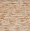 SAFAVIEH Natural Fiber Couture Collection Area Rug - 6' Square, Ivory & Natural, Handmade Jute, Ideal for Living Room, Bedroom, Dining Space (NFC101A)