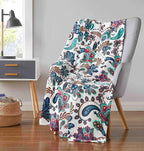Serafina Home Throw Blanket: Velvelty Soft, Durable Fleece Accent for Bed or Couch (Multicolored Boho, 50 x 70 inches)