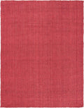SAFAVIEH Natural Fiber Collection Area Rug - 9' x 12', Red, Handmade Farmhouse Jute, Ideal for High Traffic Areas in Living Room, Bedroom (NF730D)