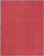 SAFAVIEH Natural Fiber Collection Area Rug - 9' x 12', Red, Handmade Farmhouse Jute, Ideal for High Traffic Areas in Living Room, Bedroom (NF730D)