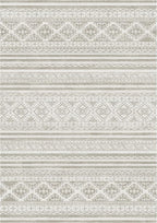RUGSURE Washable Area Rugs 5' x 7' - 1/6 Thick - Moroccan-Inspired -Stain & Water Resistant Non-Slip - Resistant Rug for Living Room, Bedroom, Nursery, Pet & Child Friendly (Grey)