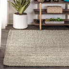 JONATHAN Y Pata Hand Woven Chunky Jute Gray Indoor Area Rug, 3x5, Bohemian, Rustic, Cottage, Easy-Cleaning for Living Room, Bedroom, Kitchen, Non-Shedding (NRF102C-3)