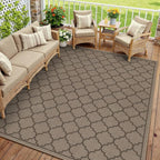 8x10 Geometric Figure Easy Jute Area Rug for Living Room Large Scalloped Washable Indoor Outdoor Carpet Farmhouse Patio Office Mat Geometric Non Slip Black Carpet for Backyard Dining Room