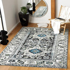 SAFAVIEH Vintage Hamadan Collection Area Rug - 10' Round, Red & Multi, Traditional Persian Design, Non-Shedding & Easy to Clean, Ideal for Living Room, Bedroom, Dining Space (VTH211A)