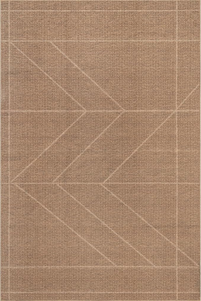 Nuloom SpinClean Ellen Natural, 4' x 6', Solid, Soft and Textured, High Traffic, Stain Resistant, Easy Clean, Durable, Machine Washable Area Rug for Bedroom, Living Room, Dining Space, Entryway
