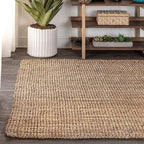 JONATHAN Y Pata Hand Woven Chunky Jute Natural Indoor Area Rug, 3x5, Bohemian, Rustic, Cottage, Easy-Cleaning for Living Room, Bedroom, Kitchen, Non-Shedding (NRF102A-3)