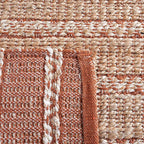 SAFAVIEH Natural Fiber Collection Area Rug - 7' Round, Rust & Natural, Flatweave Jute & Cotton, Ideal for The Entryway, Living Room, Foyer, Bedroom (NFB655P)
