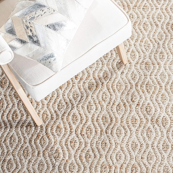 SAFAVIEH Cape Cod Collection Area Rug - 6' x 9', Natural, Handmade Flat Weave Jute, Ideal for High Traffic Areas in Living Room, Bedroom (CAP821I)