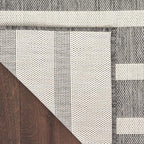 Nourison Home Positano Charcoal Ivory 2' x 6' Area Rug - Easy Clean, Non Shedding, Bed Room, Living Room, Dining Room, Kitchen (6' Runner)