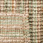 SAFAVIEH Area Rug 4x6 - Natural Fiber Collection - Sage & Natural Brown, Handmade Jute, Farmhouse Style, Chunky Textured Thick Pile (NF447S)