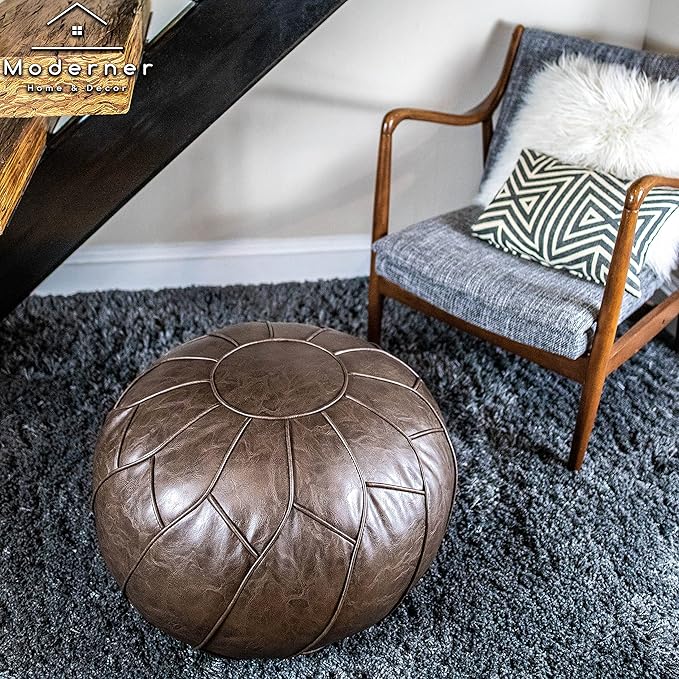 Moderner Pouf Ottoman Chocolate Brown Color