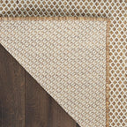 Nourison Home Courtyard Jute Ivory 8' x 10' Area Rug - Easy Clean, Non Shedding, Bed Room, Living Room, Dining Room, Kitchen (8' x 10')