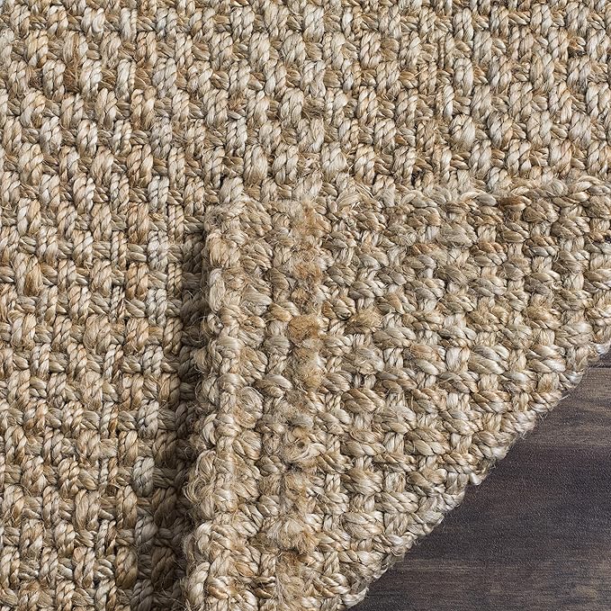 SAFAVIEH Natural Fiber Collection Runner Rug - 2'3" x 13', Natural Brown, Handmade Jute, Basketweave Design (NF401A)