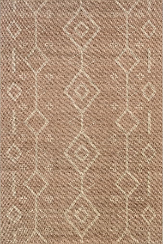 nuLOOM 5' x 8' Easy-Jute Area Rug, Machine Washable, Non-Slip, for Living Room Bedroom Kids Room Nursery Home Decor, Cynna Brown