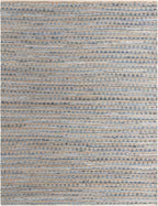 Unique Loom Chindi Jute Collection Area Rug (9' x 12' 2" Rectangle, Navy Blue/ Natural)