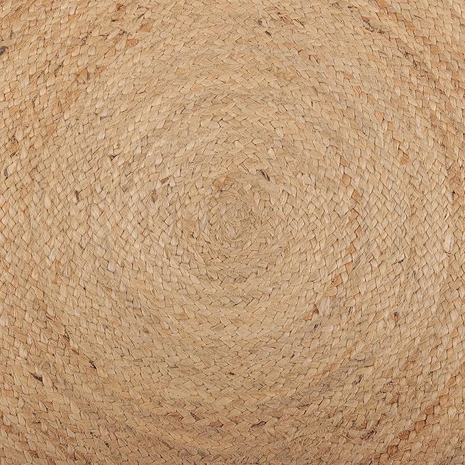 · REDEARTH · Round Area Rug - 10 Feet Braided Natural Jute Rug- Artisan Made Reversible Boho Jute Rugs for Bedroom - Kitchen - Living Room - Farmhouse - Aesthetic Home Decor - Handmade Vintage Decor