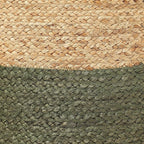 REDEARTH · Cylindrical Pouf Foot Stool Ottoman - Jute Braided Pouffe Poof Accent Sitting Footrest for Living Room, Bedroom, Nursery, Patio, Lounge & Other Rooms (Natural Olive, 18"X18"X14")