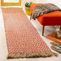 SAFAVIEH Natural Fiber Collection Runner Rug - 2'3" x 8', Fuchsia & Natural, Handmade Boho Diamond Tassel Jute, Ideal for High Traffic Areas in Living Room, Bedroom (NF266G)