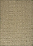 Nourison Home Courtyard Green 4' x 6' Area Rug - Easy Clean, Non Shedding, Bed Room, Living Room, Dining Room, Kitchen (4' x 6')