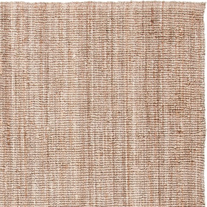 SAFAVIEH Area Rug 8x10 - Natural Fiber Collection - Large - Grey, Handmade Jute, Farmhouse Country Boho Rustic Design, Ideal for Living Room, Bedroom, Dining Space (NF808F)