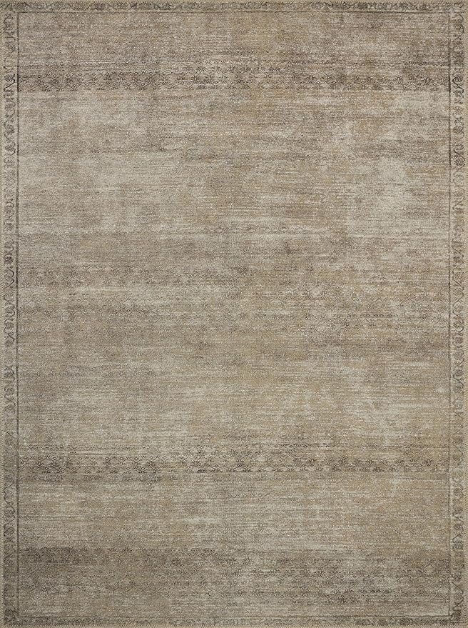 Loloi Amber Lewis Cambria Collection CBR-01 Ash/Bark 2'-3" x 3'-9" Accent Rug Jute, Neutral, Vintage Style, Antique Tone, Living, Bedroom, Dining, Carpet