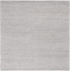 SAFAVIEH Natura Collection Area Rug - 6' Square, Silver, Handmade Wool Blend, Textured Design, Ideal for Living Room, Bedroom, Dining Space (NAT425G)