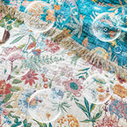 Boho Throw Blanket for Couch Sofa Chair Cotton Spring Blankets for Bedroom Living Room All Season Lightweight Reversible Floral Embroidery Throws 50"x60"