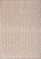 Nourison Home Positano Beige 7' x 10' Area Rug - Easy Clean, Non Shedding, Bed Room, Living Room, Dining Room, Kitchen (7' x 10')