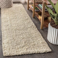 JONATHAN Y Pata Hand Woven Chunky Jute Light Ivory Runner Rug, 2x16, Bohemian, Rustic, Cottage, Easy-Cleaning for Living Room, Bedroom, Kitchen, Non-Shedding (NRF102B-216)