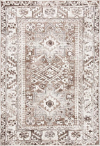 SAFAVIEH Vintage Hamadan Collection Area Rug - 6'7" x 9', Brown & Ivory, Traditional Persian Design, Non-Shedding & Easy to Clean, Ideal for Living Room, Bedroom, Dining Space (VTH211T)