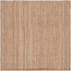 SAFAVIEH Natural Fiber Collection Area Rug - 7' Square, Natural, Handmade Farmhouse Jute, Ideal for High Traffic Areas in Living Room, Bedroom (NF730C)
