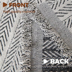 Boho Chenille Couch Cover for Dogs, Non Slip Sofa Cover, Couch Slipcover Covers for 3 Cushion, Furniture Protector with Tassels for Pets Washable, 71"x118", Fishbone Grey