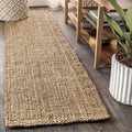 JONATHAN Y Pata Hand Woven Chunky Jute Natural Runner Rug, 2x18, Bohemian, Rustic, Cottage, Easy-Cleaning for Living Room, Bedroom, Kitchen, Non-Shedding (NRF102A-218)