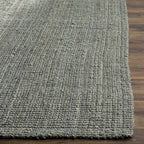 SAFAVIEH Natural Fiber Collection Accent Rug - 3' x 5', Green & Grey, Handmade Farmhouse Jute, Ideal for High Traffic Areas in Entryway, Living Room, Bedroom (NF730B)