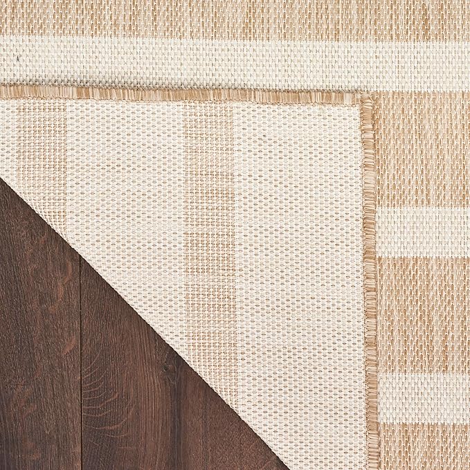 Nourison Home Positano Beige Ivory 8' x 10' Area Rug - Easy Clean, Non Shedding, Bed Room, Living Room, Dining Room, Kitchen (8' x 10')