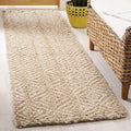 SAFAVIEH Natural Fiber Collection Runner Rug - 2'6" x 10', Natural & Ivory, Handmade Boho Farmhouse Woven Jute, Ideal for High Traffic Areas in Living Room, Bedroom (NF185A)