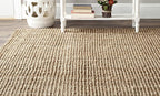 SAFAVIEH Natural Fiber Collection Area Rug - 7'6" x 9'6", Natural Brown, Handmade Jute, Farmhouse Style, Chunky Textured Thick Pile (NF447A)