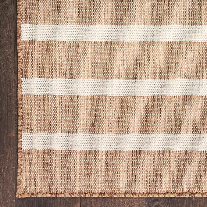 Nourison Home Positano Jute Ivory 2' x 6' Area Rug - Easy Clean, Non Shedding, Bed Room, Living Room, Dining Room, Kitchen (6' Runner)