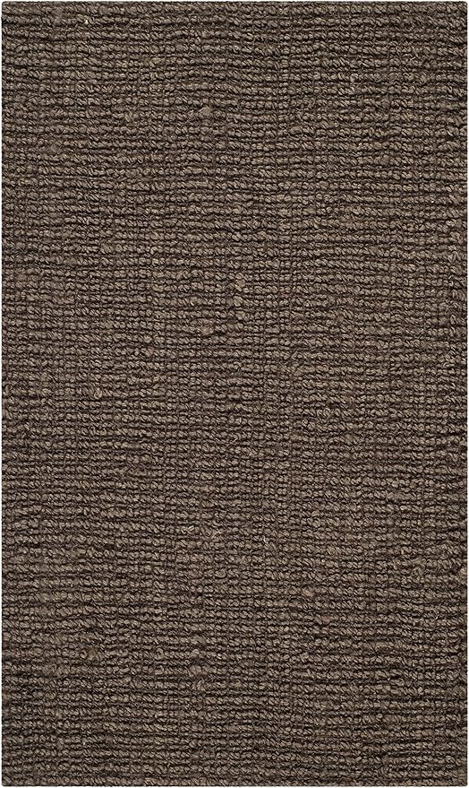 SAFAVIEH Area Rug 2x3 - Natural Fiber Collection - Brown, Handmade Jute, Farmhouse Style, Chunky Textured Thick Pile (NF447D)
