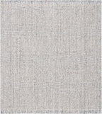 SAFAVIEH Natural Fiber Collection Area Rug - 6' Square, Grey & Natural, Handmade Woven Fringe Jute, Ideal for High Traffic Areas in Living Room, Bedroom (NF826F)