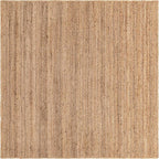 Unique Loom Braided Jute Collection Area Rug - Dhaka (8' Square, Natural)