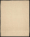 SAFAVIEH Area Rug 11x15 - Natural Fiber Collection - Large - Maize & Black, Sisal, Woven Design with Border (NF141A)